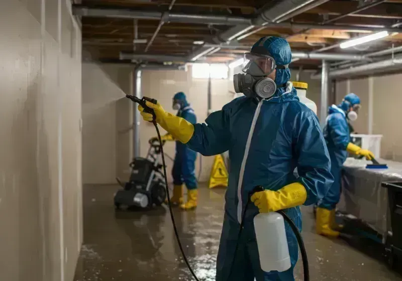 Basement Sanitization and Antimicrobial Treatment process in Kalamazoo County, MI