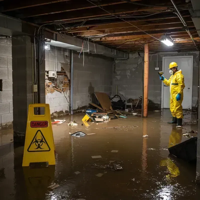 Flooded Basement Electrical Hazard in Kalamazoo County, MI Property